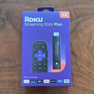 Roku Streaming Stick Plus 4K in Purple Packaging